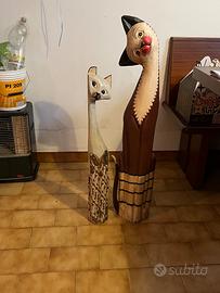 Statue coppia di gatti