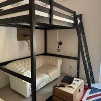 Letto a soppalco nero ikea Storä