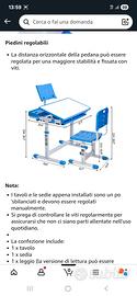 scrivania con sedia per bambini 