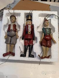 Set 3 Burattini Marionette Snodabili Preziosa