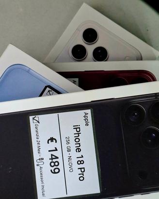 IPHONE 18 PRO 256GB BLACK nuovo