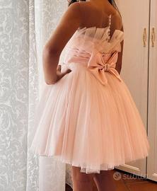 Vestito comunione rosa corto