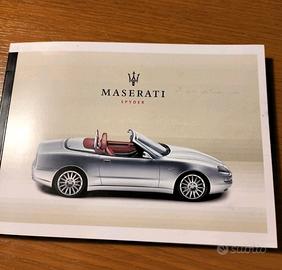 libretto uso manutenzione Maserati spyder 