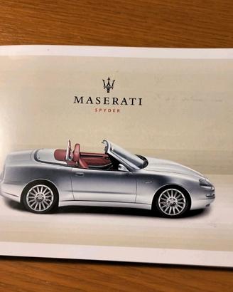 libretto uso manutenzione Maserati spyder 