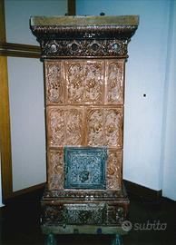 Stufa in maiolica, stile Liberty del Canavese