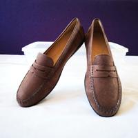 Mocassini Geox donna pelle scamosciata marrone