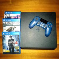 PS4 SLIM + Joystick e 3 Giochi