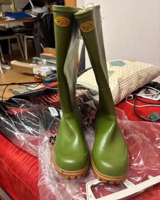 Stivali di gomma Superga verdi n°42