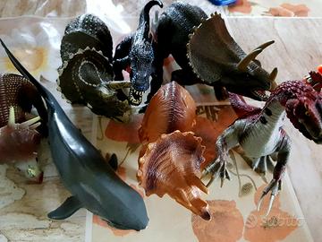 Dinosauri grandi e contenitore