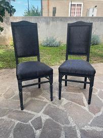 Coppia di Sedie Eleganti Total Black