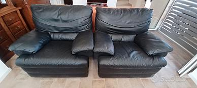 poltrone in pelle nera