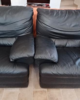 poltrone in pelle nera