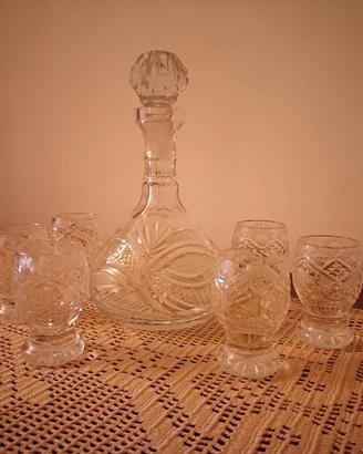 set caraffa con bicchieri da liquore