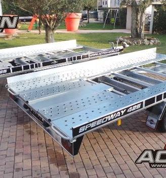 Rimorchio carrello trasporto auto 2 assi 2500 kg