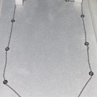 COLLANA PUNTI LUCE ORO 18kt. CON DIAMANTI NATURALI