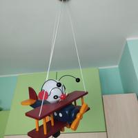 lampadario aeroplano per cameretta bimbi