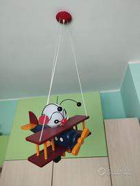 lampadario aeroplano per cameretta bimbi