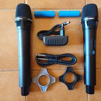 Talomen Set Microfoni Wireless UHF – 2 Microfoni