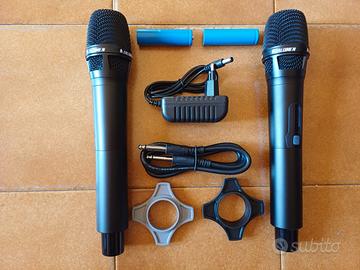 Talomen Set Microfoni Wireless UHF – 2 Microfoni