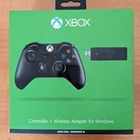 controller xbox one+adattatore wireless+batterie