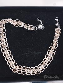 collane acciaio e argento in blocco accetto bici