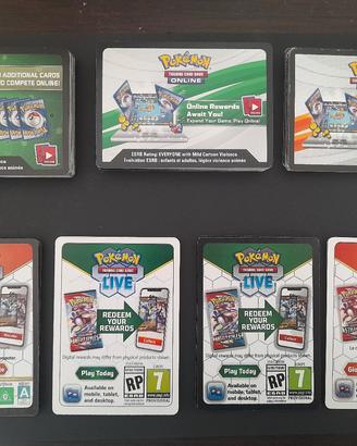 Pokemon TCG 140 Codici Online Espans Miste ITA ENG