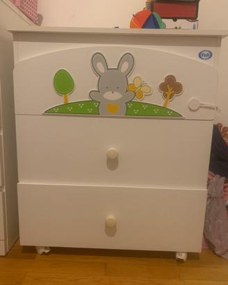 Fasciatoio 3 cassetti pali