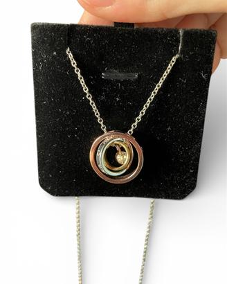 Collana Kami Idea - 3 ciondoli circolari e zircone