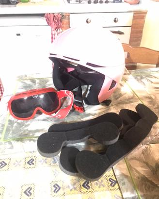 Casco e mascherina da sci