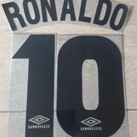 Kit Nameset calcio Inter 97/98 flock 10 Ronaldo