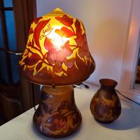 Lampada e Vaso stile Gallé