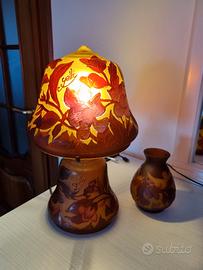 Lampada e Vaso stile Gallé