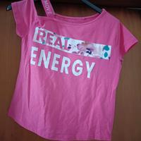 T-shirt bambina rosa REAL ENERGY