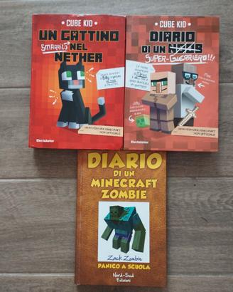 Lotto 3 libri Minecraft per ragazzi
