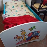 Letto bambino 160 cm + materasso + piumino e copri