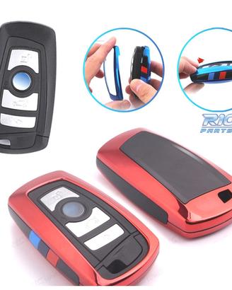 CUSTODIA CALOTTA CHIAVE BMW QUADRATA IN ROSSO
