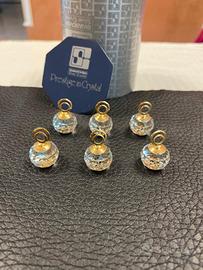 6 mini segnaposti cristallo swaroski originale.