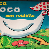 Gioco dell'oca con roulette vintage in scatola