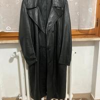 Trench in vera pelle a doppio oetto