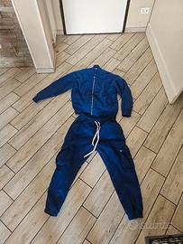 bomber tuta blu rigato di duca home 