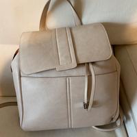 Borsa - zainetto “Y not?”, color crema, similpelle
