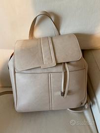 Borsa - zainetto “Y not?”, color crema, similpelle