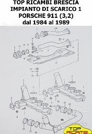 Top ricambi impianto di scarico porsche 911 3,2