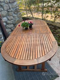 Tavolo da giardino legno con 4 sedie