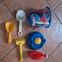Spiderman secchiello e giochi da spiaggia 