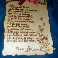 Per la MAMMA: poesia incisa dedicata