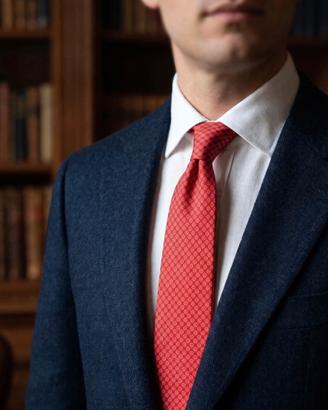 Cravatta Uomo Tais Napoli Seta Rossa Sartoriale