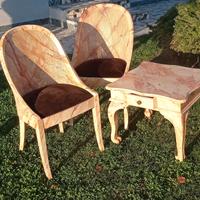 Sedie con tavolino quadro