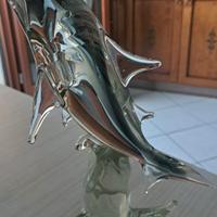 delfino in vetro 