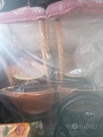 tavolo in faggio con 6 sedie